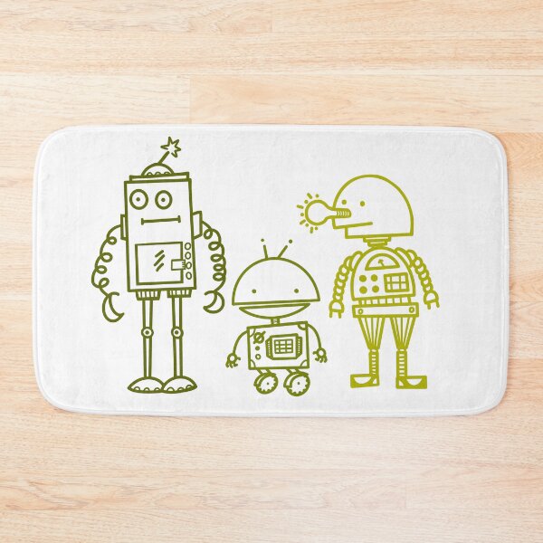 Item preview, Robot friends in shades of green designed and sold by acbcesarz.