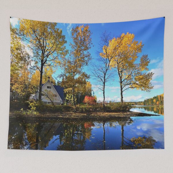 Item preview, Foggy autumn and the lakeside  designed and sold by Durgaa D.
