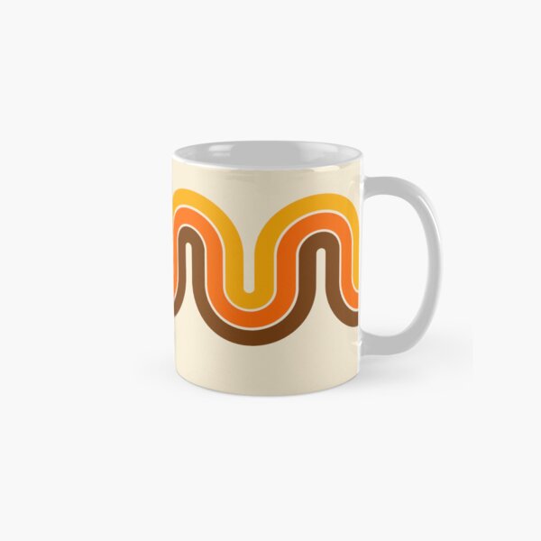 Aperçu de l'œuvre Motif géométrique de style vintage rétro des années 70 orange jaune et marron créée et vendue par tonymagnerart.
