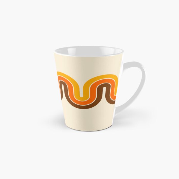 Item preview, 70s Retro Vintage Style Geometric Pattern Orange Yellow and Brown designed and sold by tonymagnerart.