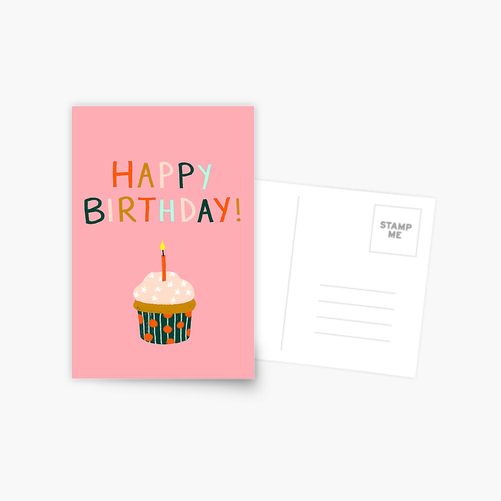 HAPPY BIRTHDAY CUPCAKE Greeting Card for Sale by ahanso