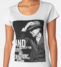 Leonard Cohen Turm Gravur Tribut Frauen Premium T-Shirts