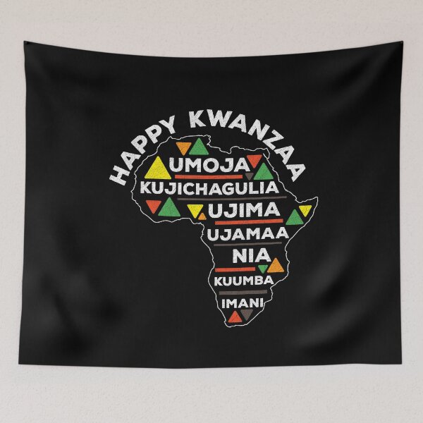 Item preview, Happy Kwanzaa Africa Heritage Map Celebrate designed and sold by d247.