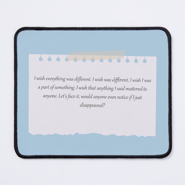 Item preview, Dear Evan Hansen Letter: Would anyone even notice if I just disappeared? designed and sold by robbersxfilms.