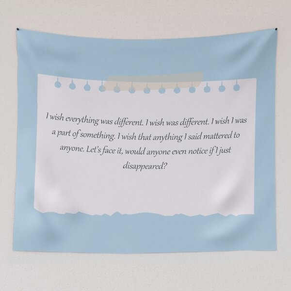 Item preview, Dear Evan Hansen Letter: Would anyone even notice if I just disappeared? designed and sold by robbersxfilms.
