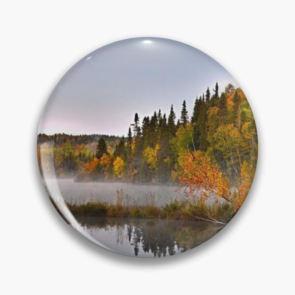 Item preview, Beautiful orange autumn forests view by the lakeside  designed and sold by Durgaa D.