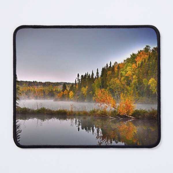 Item preview, Beautiful orange autumn forests view by the lakeside  designed and sold by Durgaa D.