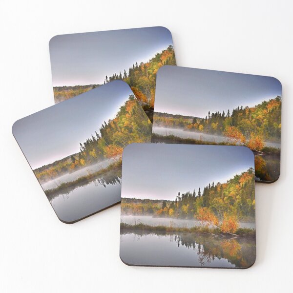 Item preview, Beautiful orange autumn forests view by the lakeside  designed and sold by Durgaa D.