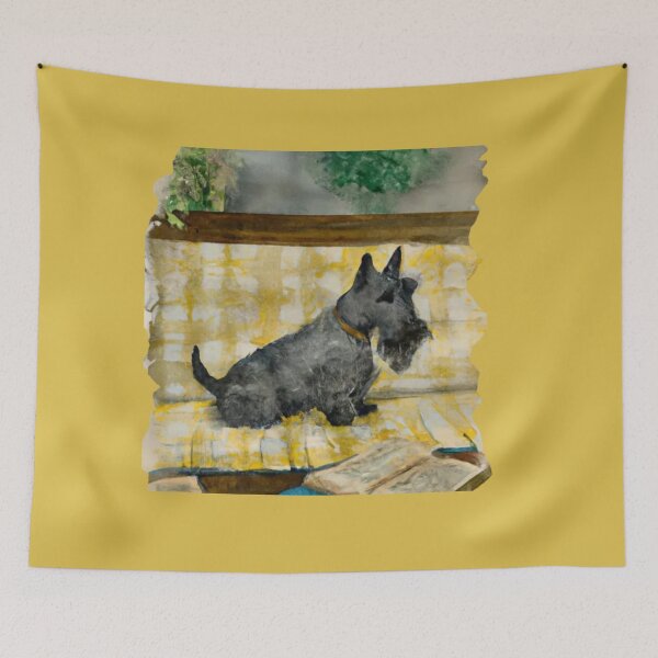 Item preview, Watercolor Black Scottish Terrier dog, Hand-painted Scottie, Watercolour Scottie dog, Scottie dog lovers, Scottish Terrier gifts, Scottie dog owners, Scottie dog lovers, Scottie mom designed and sold by Artsareus.