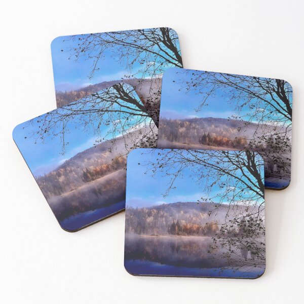 Item preview, Beautiful autumn forests view by the lakeside  designed and sold by Durgaa D.