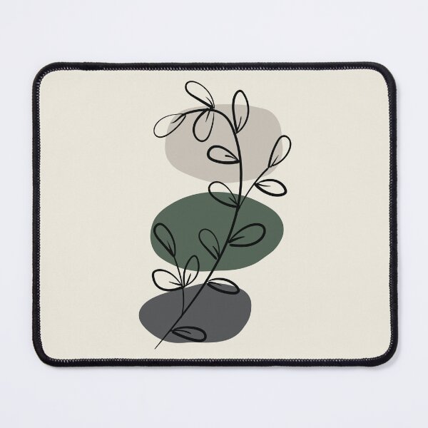 Item preview, Gris Crema Beige Verde Abstracto Línea Arte Floral Moderno Mínimo Colorido Formas Pares 2023 COTY Lienzo en blanco designed and sold by MLA-Artwork.