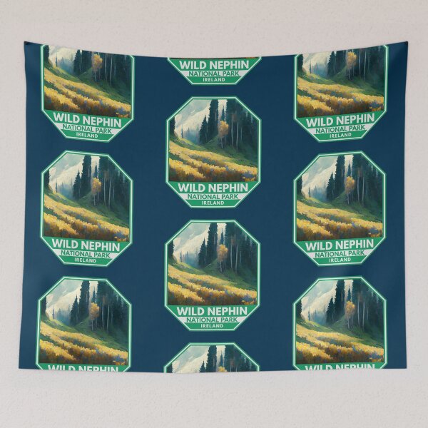 Item preview, Wild Nephin National Park Ireland Watercolor Emblem designed and sold by KrisSidDesigns.