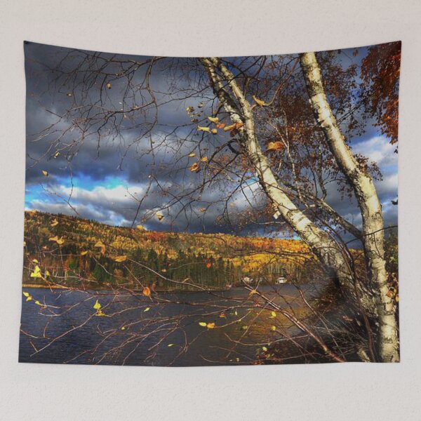 Item preview, Beautiful autumn forests view by the lakeside  designed and sold by Durgaa D.