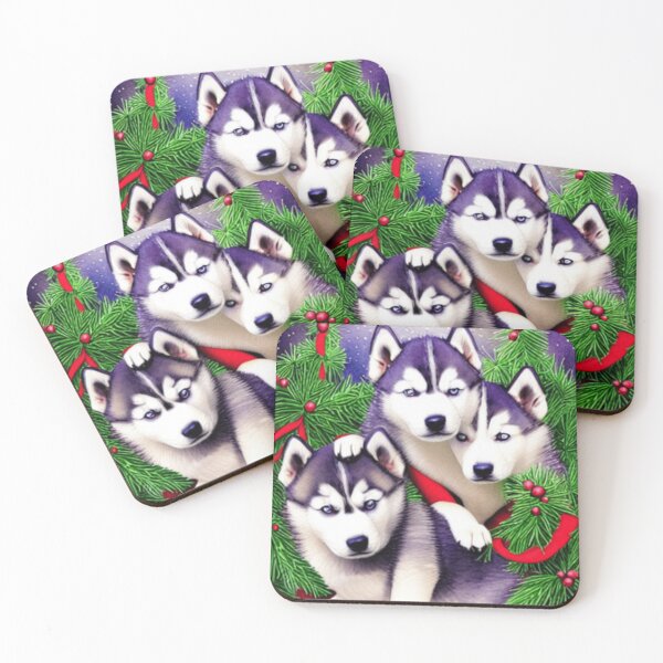 Item preview, Husky Dog Christmas Celebration in Yoga style 5 designed and sold by AnadAA.