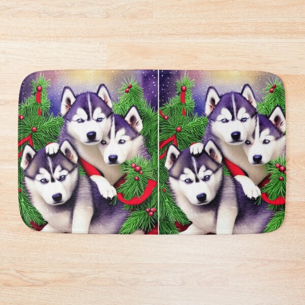 Item preview, Husky Dog Christmas Celebration in Yoga style 5 designed and sold by AnadAA.