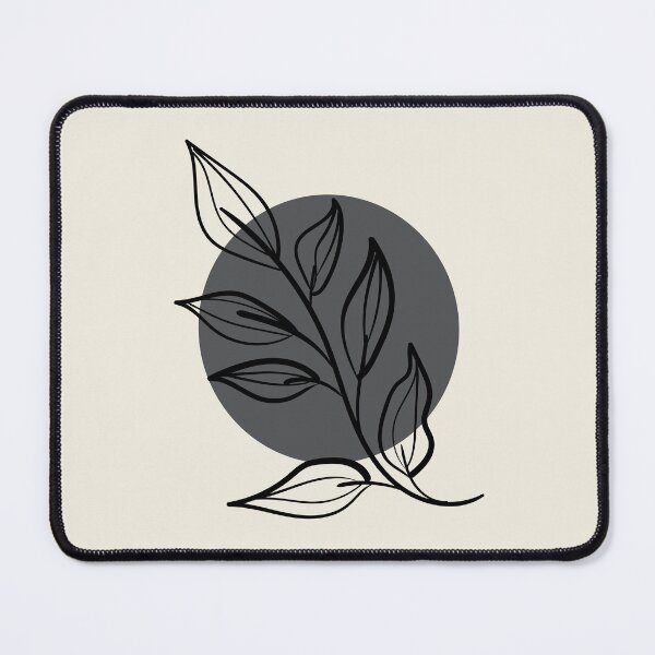 Item preview, Cream Dark Gray Modern Midcentury Botanical Floral Leaf Plant Shape Graphic Design 6 Pairs 2023 COTY Blank Canvas designed and sold by MLA-Artwork.