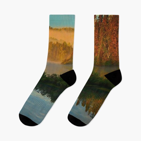 Item preview, Beautiful autumn forests view by the lakeside  designed and sold by Durgaa D.