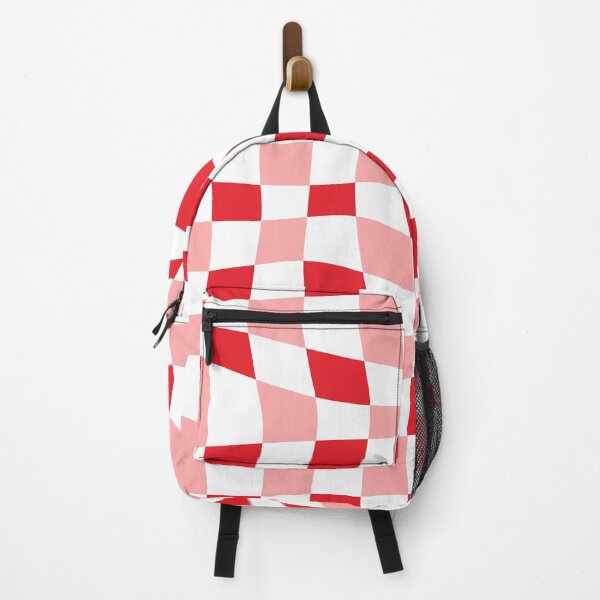 Item preview, Warped Checkered Pattern (red/pink/white) designed and sold by Design Minds Boutique.