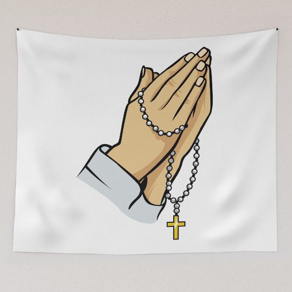 Item preview, PRAYING HANDS WITH ROSARY. A Christian gift Ideas designed and sold by kelsether.