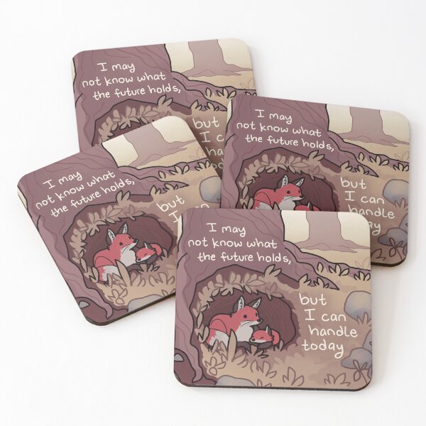 Item preview, "I Can Handle Today" Kind Fox Mama and Kit designed and sold by thelatestkate.
