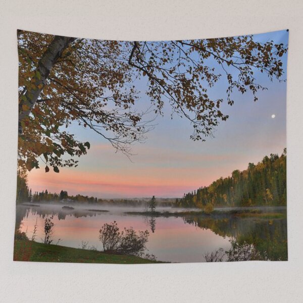 Item preview, Beautiful autumn forests view by the lakeside  designed and sold by Durgaa D.