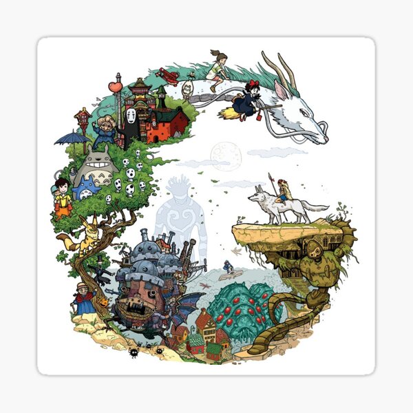 MIyazaki anime Sticker