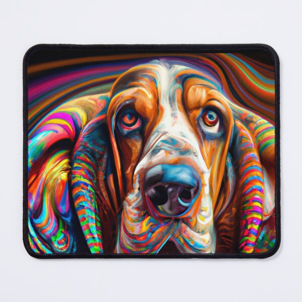 Item preview, Tribal Basset Hounds Dog Art 1 designed and sold by DiatomDesigns.