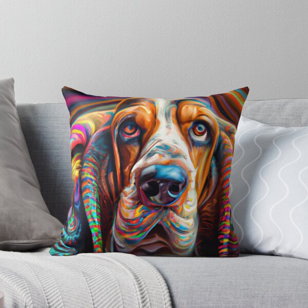 Item preview, Tribal Basset Hounds Dog Art 1 designed and sold by DiatomDesigns.