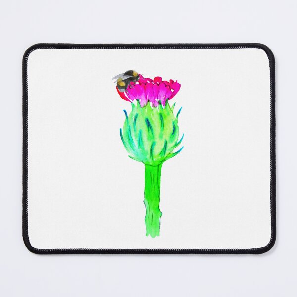 Item preview, Watercolor Scottish Thistle And Bumblebee designed and sold by virillanissa.
