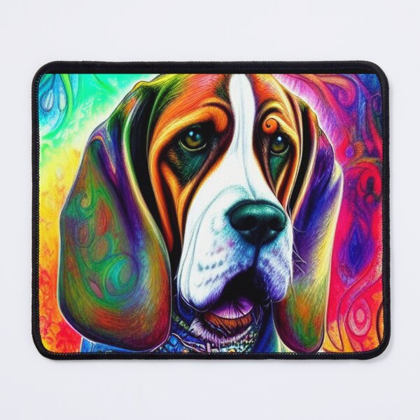Item preview, Tribal Basset Hounds Dog Art 2 designed and sold by DiatomDesigns.