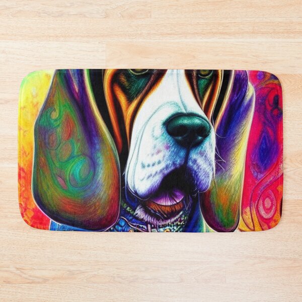 Item preview, Tribal Basset Hounds Dog Art 2 designed and sold by DiatomDesigns.