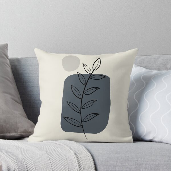 Item preview, Cream Blue Gray Modern Midcentury Botanical Leaf Plant Shape Graphic Design 3 Pairs 2023 COTY Blank Canvas designed and sold by MLA-Artwork.
