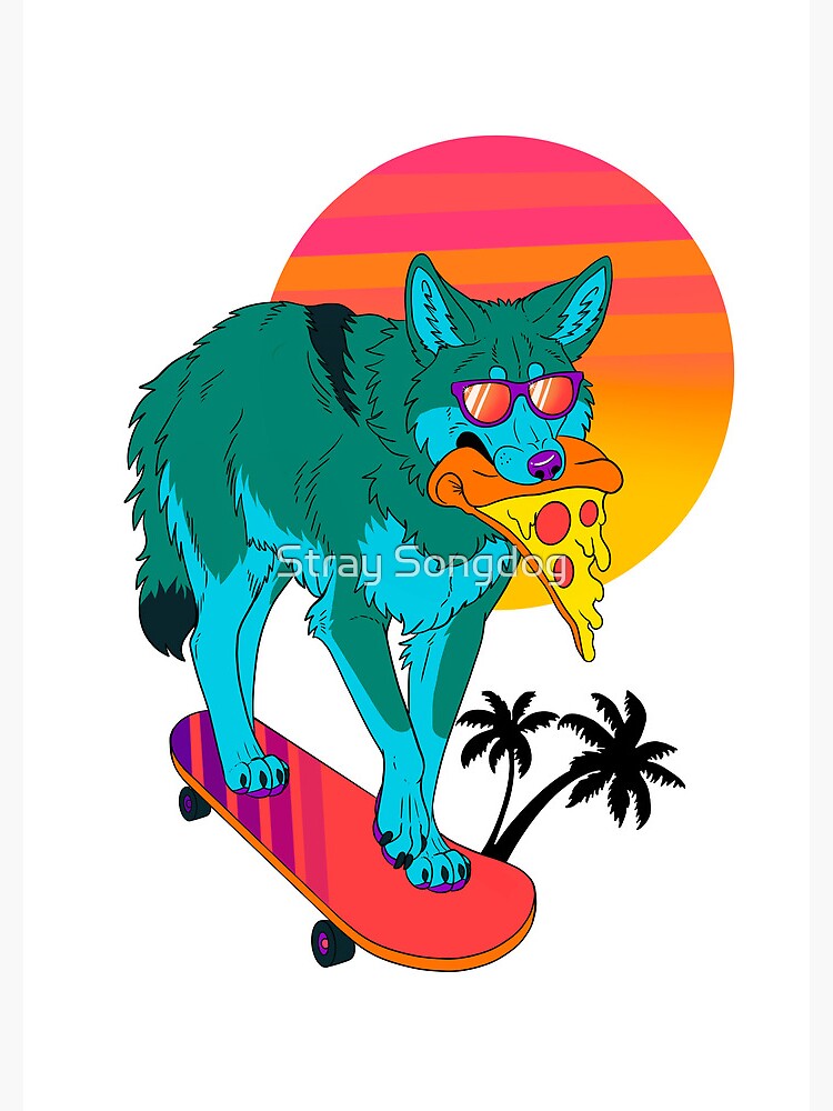 Thumbnail 3 of 3, Journal, Retrowave Coyote designed and sold by infiniteloup.
