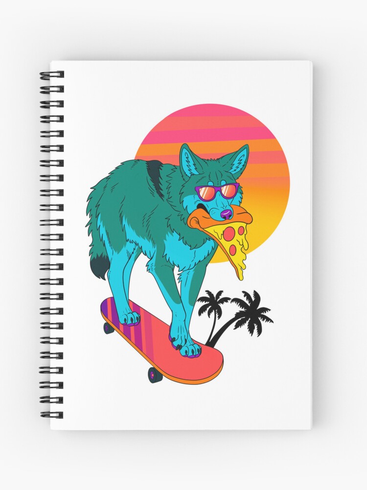 Thumbnail 1 of 3, Journal, Retrowave Coyote designed and sold by infiniteloup.