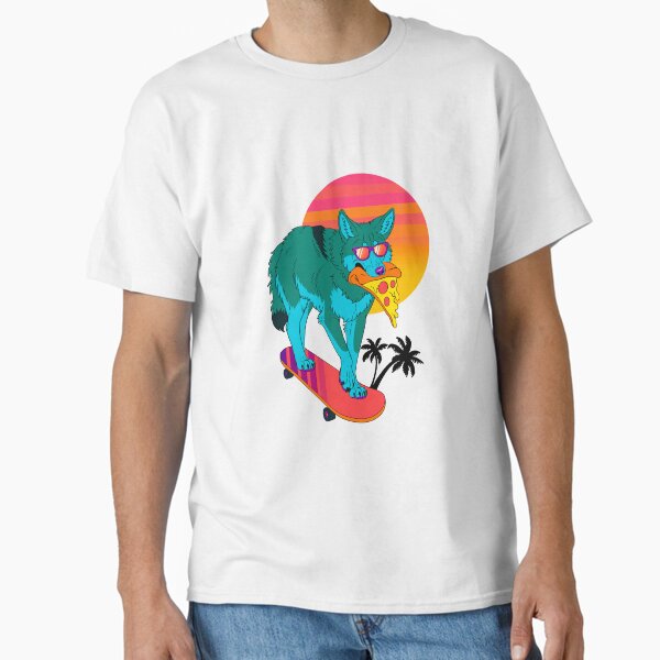 Item preview, Retrowave Coyote designed and sold by Stray Songdog.