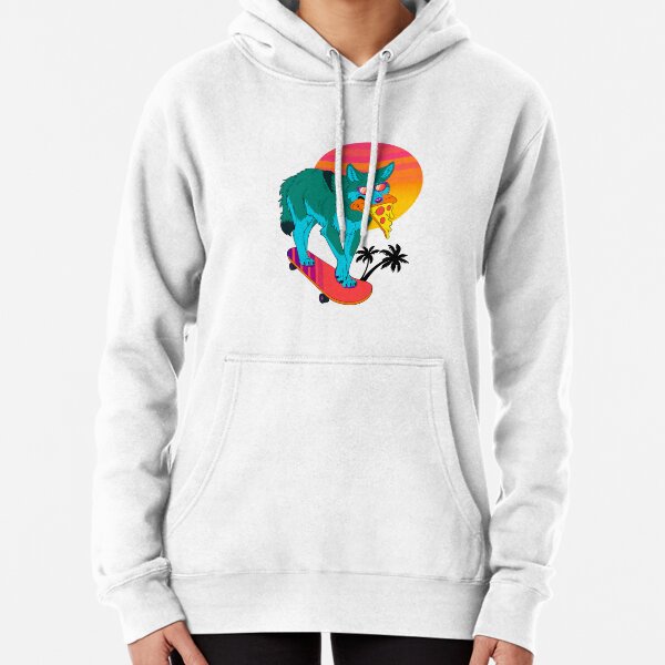 Retrowave Coyote Pullover Hoodie