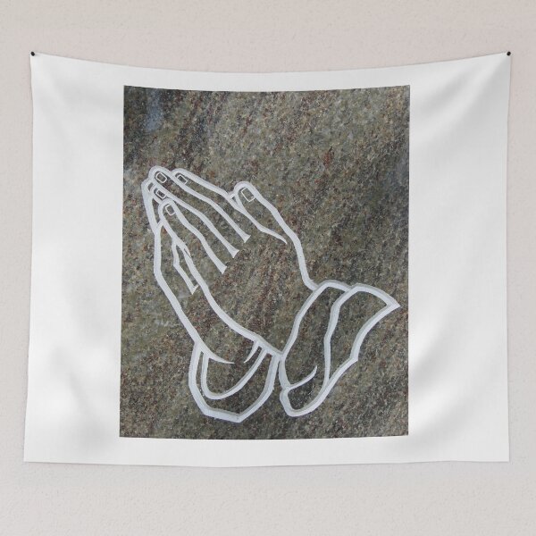 Item preview, PRAYING HANDS WHITE ON MARBLE. A Christian gift Ideas designed and sold by kelsether.
