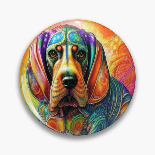 Item preview, Tribal Basset Hounds Dog Art 4 designed and sold by DiatomDesigns.