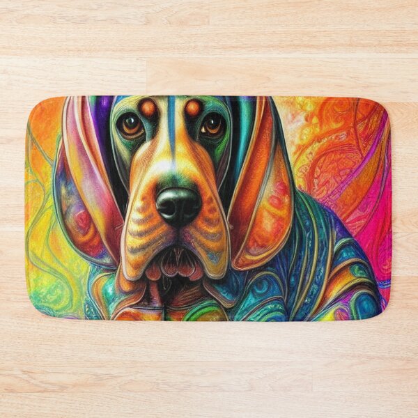 Item preview, Tribal Basset Hounds Dog Art 4 designed and sold by DiatomDesigns.