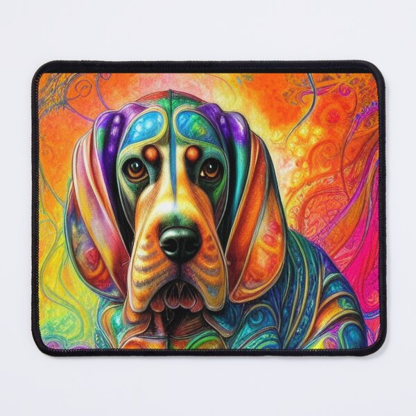 Item preview, Tribal Basset Hounds Dog Art 4 designed and sold by DiatomDesigns.
