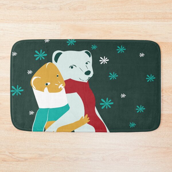 Item preview, Mustelid Christmas Weasel Hugs Dark Teal #2 designed and sold by belettelepink.