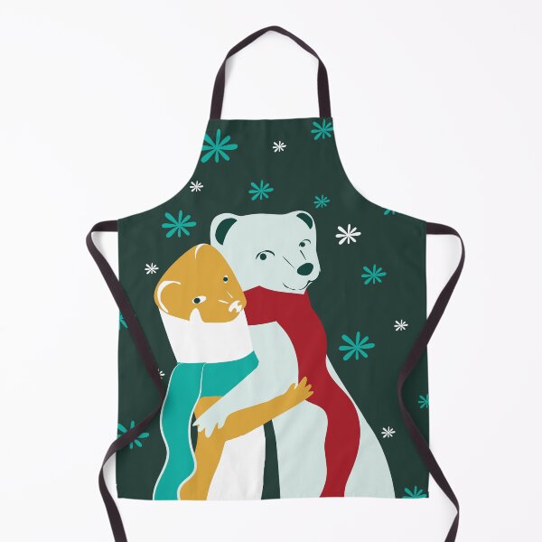 Item preview, Mustelid Christmas Weasel Hugs Dark Teal #2 designed and sold by belettelepink.