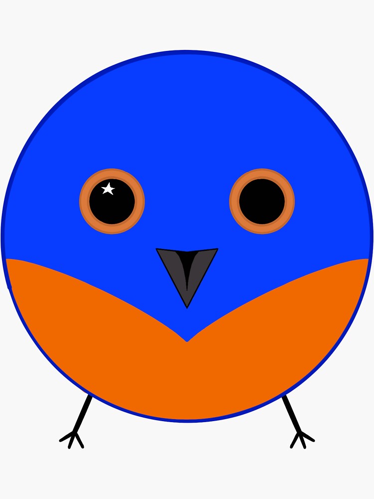 "Bluebird Bird Blob" Sticker for Sale by Garrart1 | Redbubble