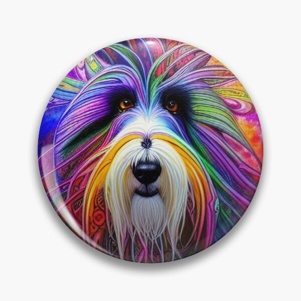 Item preview, Tribal Bearded Collie Dog Art 1 designed and sold by DiatomDesigns.