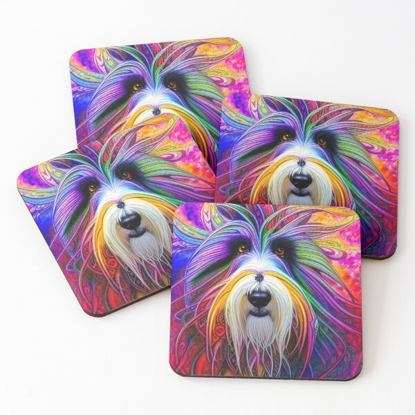 Item preview, Tribal Bearded Collie Dog Art 1 designed and sold by DiatomDesigns.
