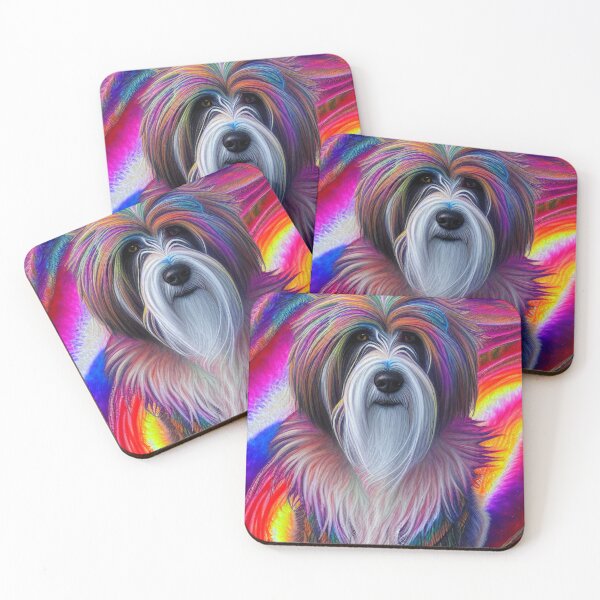 Item preview, Tribal Bearded Collie Dog Art 2 designed and sold by DiatomDesigns.