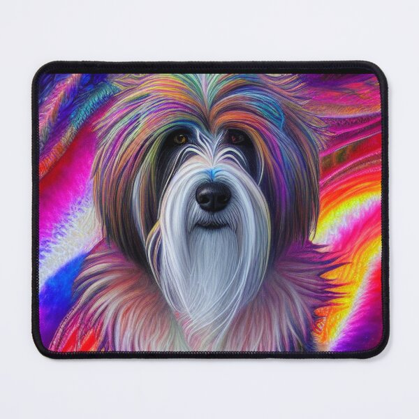 Item preview, Tribal Bearded Collie Dog Art 2 designed and sold by DiatomDesigns.