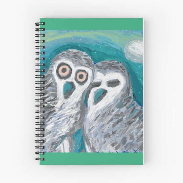 Item preview, Snow Owls cuddled in winter night designed and sold by Ojmccaf1963.