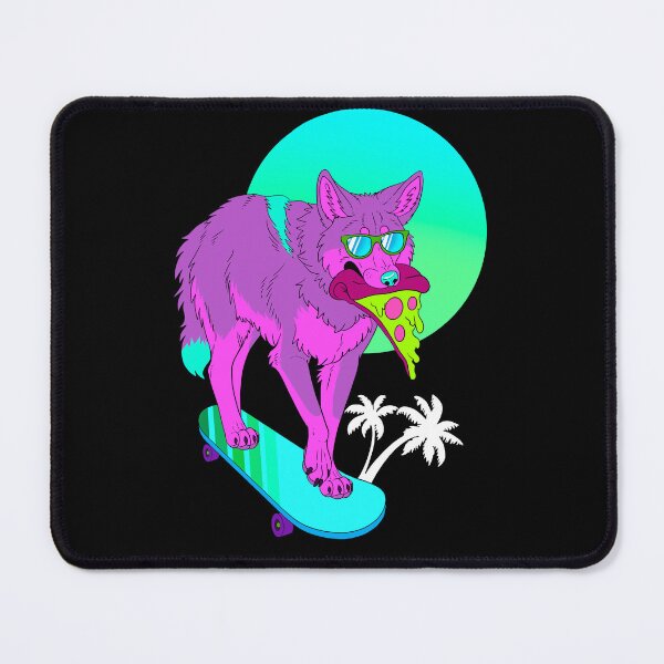 Item preview, Nightshift Retrowave Coyote designed and sold by Stray Songdog.