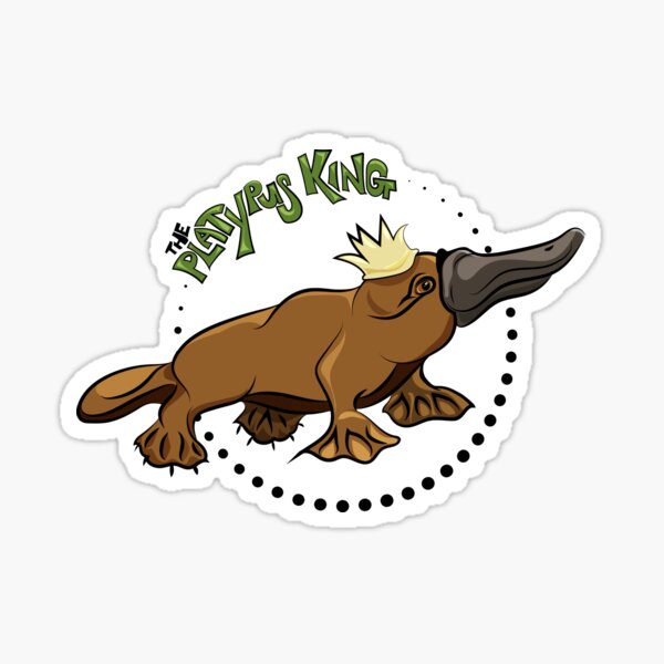 Platypus King Sticker